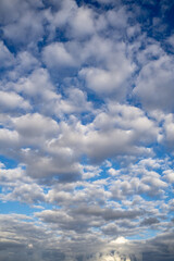 sky with amazing sunlit clouds