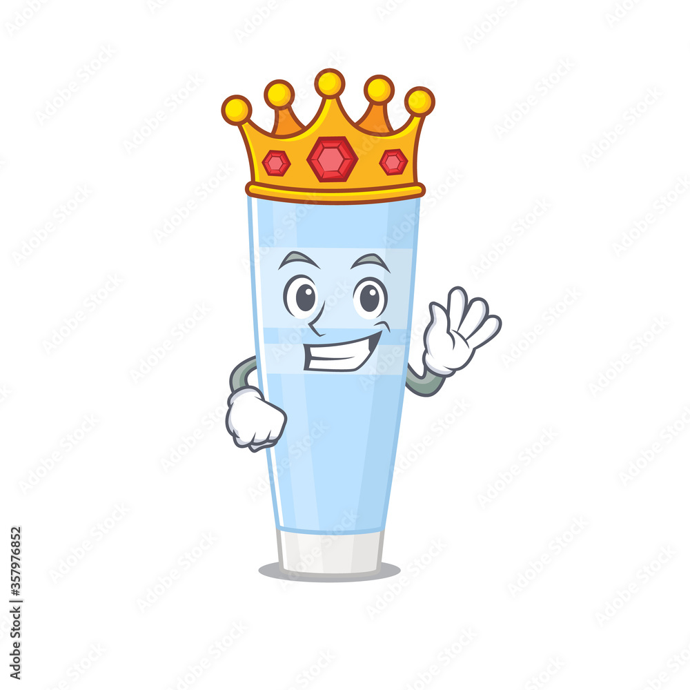 Poster A Wise King of eye cream mascot design style with gold crown