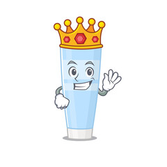 A Wise King of eye cream mascot design style with gold crown