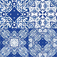 Decorative color ceramic azulejo tiles.