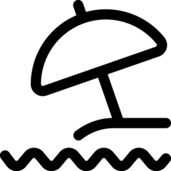 beach parasol icon vector for web and apps