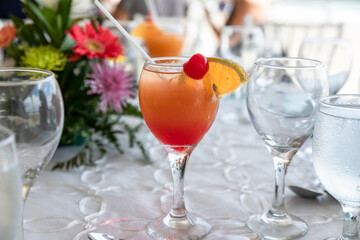 margarita drink  and flowers