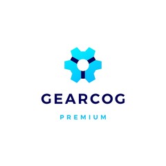 gear cog cogs logo vector icon illustration