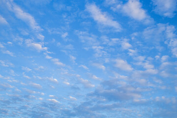 The morning sky on a bright day and the clouds float full of sky.