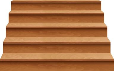 wooden staircase in the white room
