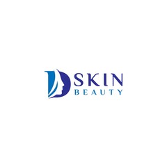 Fototapeta na wymiar D Skin Beauty Logo Design Vector