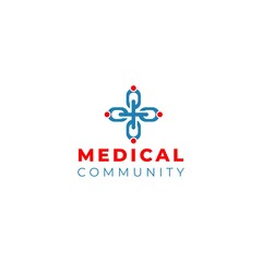Medical Community Logo Design Vector