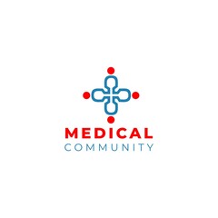 Medical Community Logo Design Vector