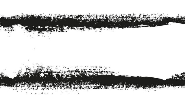 Black stripe brush .Roller brushes paint for text .Horizontal banner template for advertising .	