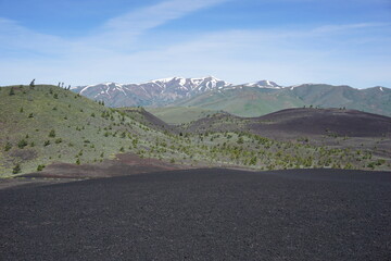 View from Inferno Cone in Craters of the Moon National Monument, Idaho (USA)