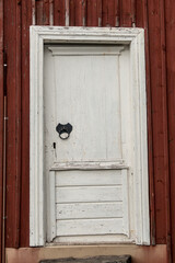 Lulea, Sweden  Doorway in Gammelstaden or Gammelstad is a locality situated in Lulea Municipality, Norrbotten County, Sweden and known for the Gammelstad Church Town, a UNESCO World Heritage Site.