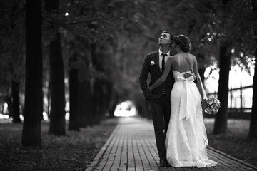 Wedding black and white photo poster