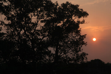 sunset in the mountains