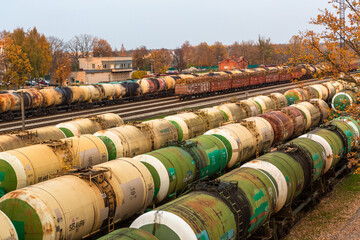 Train wagons depot