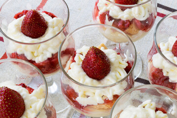 dessert with fresh strawberry
