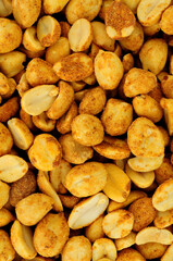 Dry roasted Peanut background high fibre and protein snack