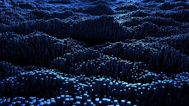 Digital ocean abstract grid background