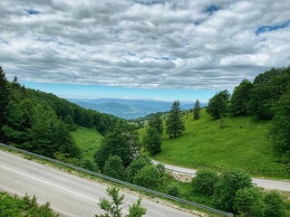 Landscape photography from hiking sunny day