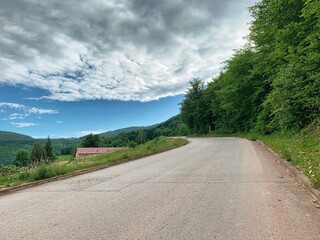 Fototapeta premium Landscape photography from hiking sunny day