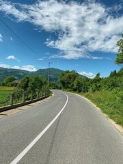 Landscape photography from hiking sunny day