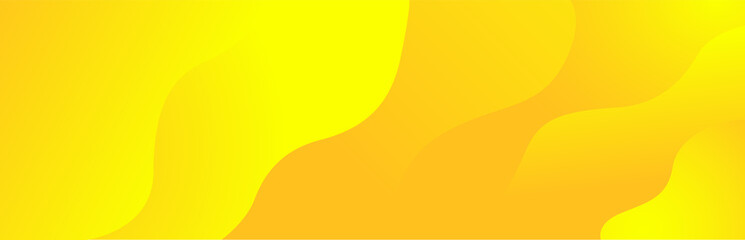 Bright sunny yellow dynamic fluid wavy abstract background. Modern lemon orange color. Fresh business banner for sale, event, holiday, party, halloween, birthday, falling. Fast moving 3d liquid shapes