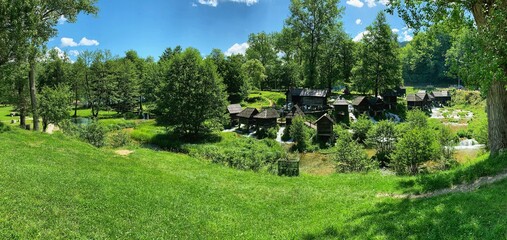 Landscape photography from hiking sunny day