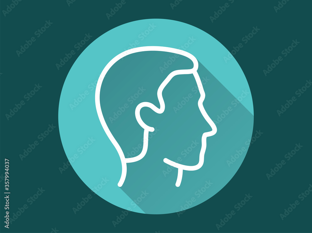Poster man icon for graphic and web design.