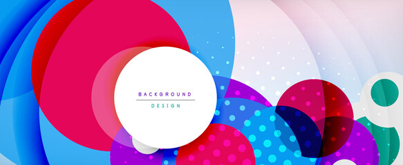 Trendy simple circle abstract background, dynamic motion concept. Vector Illustration For Wallpaper, Banner, Background, Card, Book Illustration, landing page
