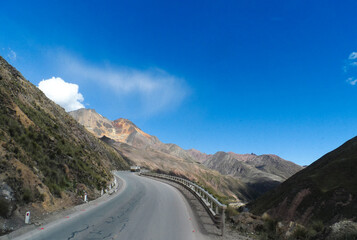 road in the mountains Ticlio Lima