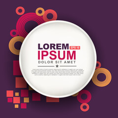 Abstract circle geometric pattern design and background for element design