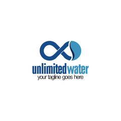 unlimited water clean logo for company