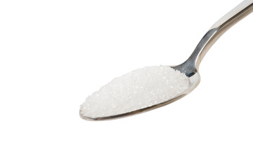 White sugar in teaspoon