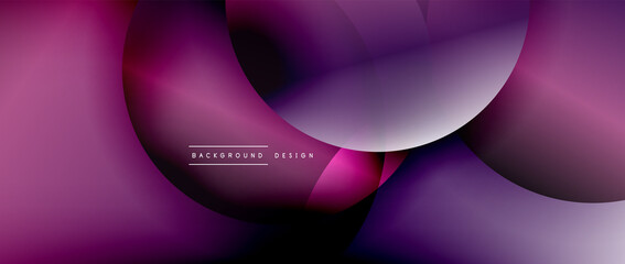Circle modern geometric abstract background with liquid gradients