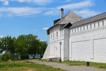 Wall Orthodox monastery on the island of Sviyazhsk in Kazan. The monastery is protected by UNESCO.