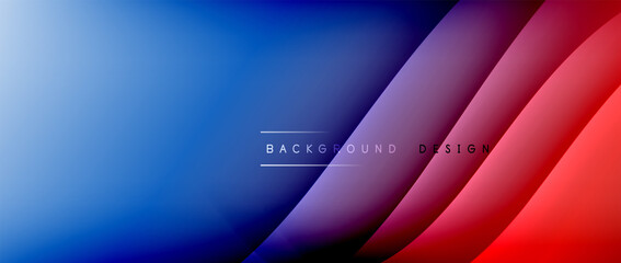 Fluid gradient waves with shadow lines and glowing light effect, modern flowing motion abstract background for cover, placards, poster, banner or flyer