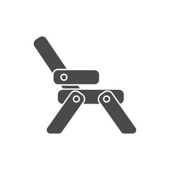 Chaise lounge icon in flat style.Vector illustration.