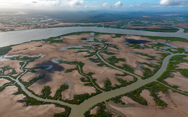 Aerial view of Balaklava Island, Port Alma, Gladstone Region, Queensland
