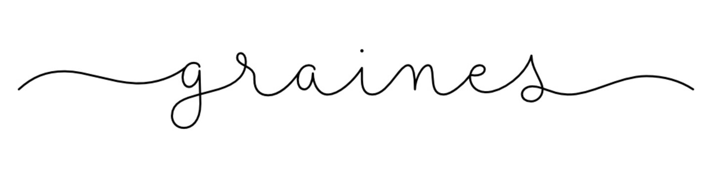 Calligraphie vecteur noir GRAINES