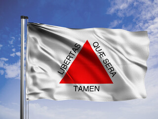 Minas Gerais flag. One of the states of Brazil.