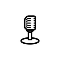 microphone icon logo illustration design