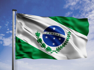 Paran&aacute; flag. One of the states of Brazil.