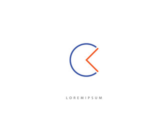 Initial C logo design with geometric style Inspiration, Letter C modern icon vector.