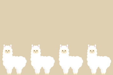 アルパカのフレーム　長方形　ベージュ