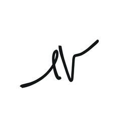 ev initial handwriting logo vector