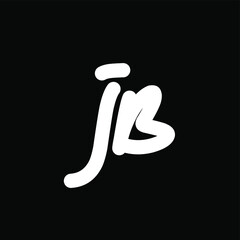 JB initial handwriting logo vector