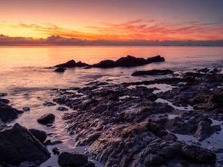 Obraz premium Golden Seaside Sunrise