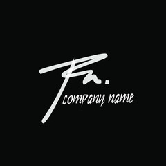 Rn initial handwriting logo vector