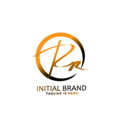RR initial handwriting logo vector