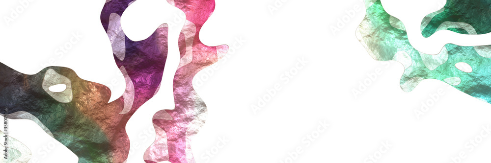 Poster abstract modern shaped figure background element with surface texture and silver, pastel gray and da