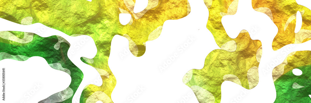 Aufkleber abstract modern shaped figure background element with surface texture and pastel orange, forest gree